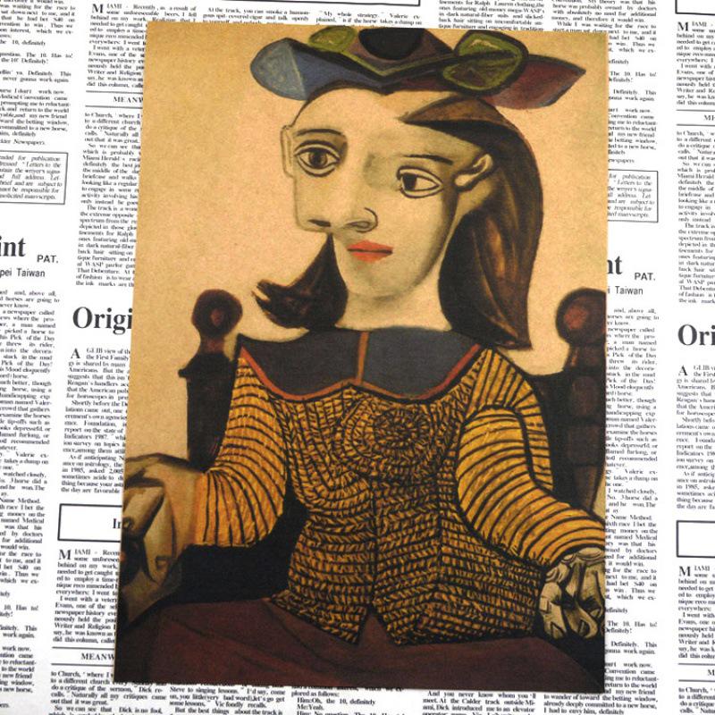 Classic Picasso Oil Painting Retro Kraft Paper Poster for Decor