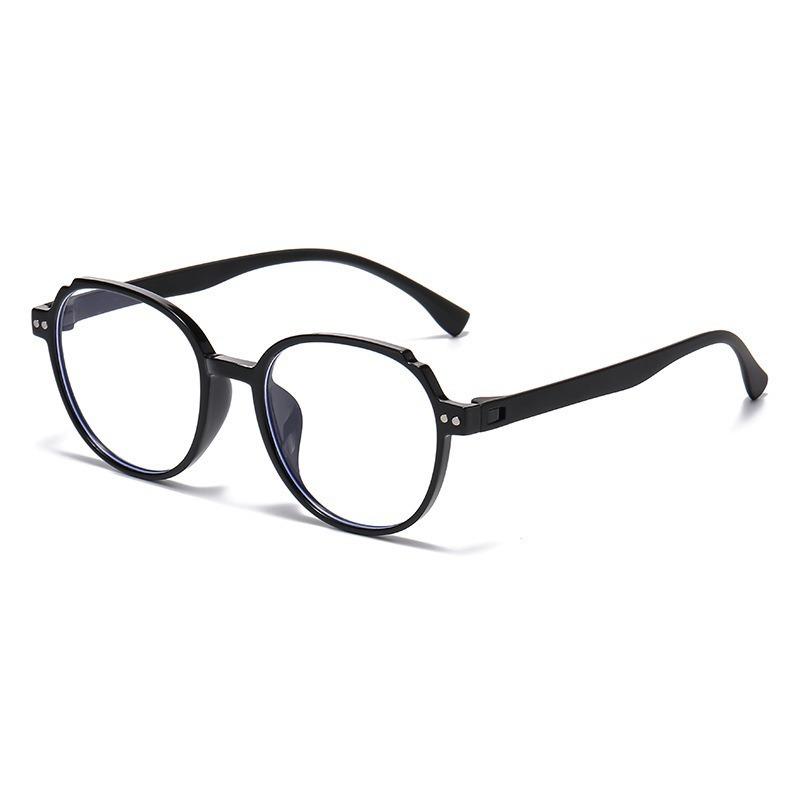 Oversized Round Anti Blue Light Reading Glasses Fashionable Versatile Presbyopia Eyewear Women Men Simple Blue Light Blocking Computer Glasses