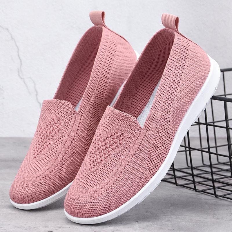 Women's Summer Casual Breathable Soft Flat Shoes - Low-Top Beijing Cloth Mom Shoes
