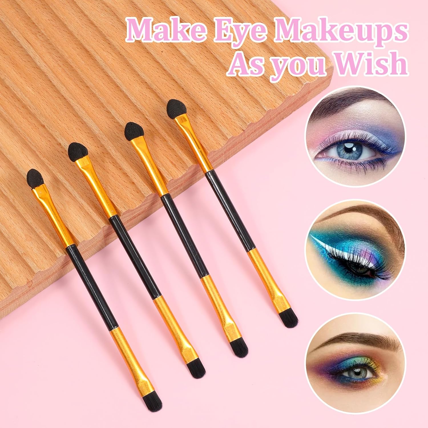 

24 PCS Dual End Eyeshadow Smudge Brush 2 in 1 Eyeshadow Sponge Concealer Brush Double Sided Eyeshadows Makeup Brushes Eyeshadows Applicator Makeup