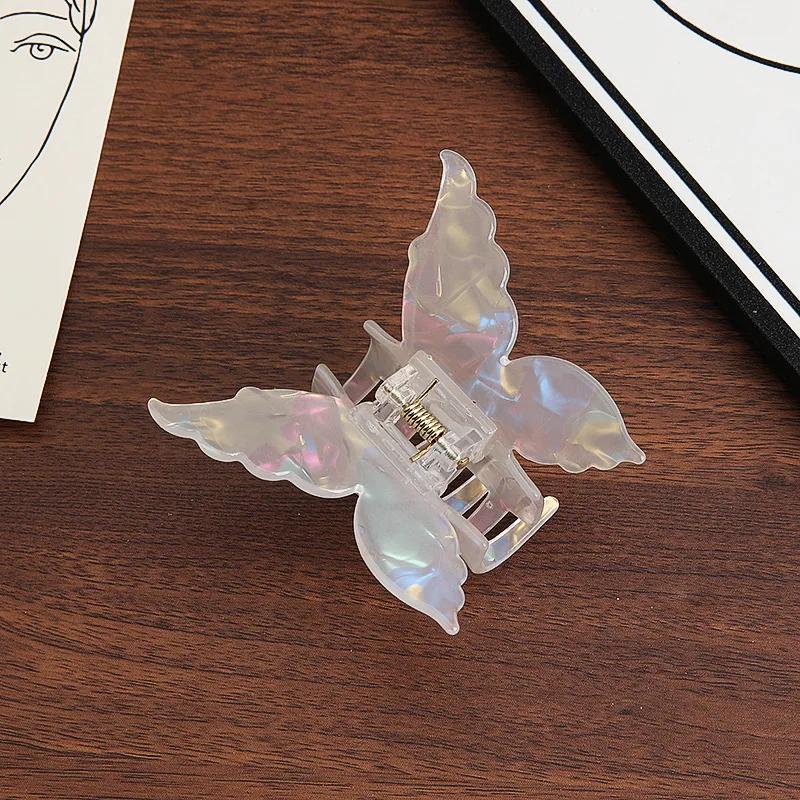 Gradient Butterfly Hair Claw Korean Simple Fashion Hair Claws Headwear Hairpin Women Colorful Hair Decorations Style Accessories