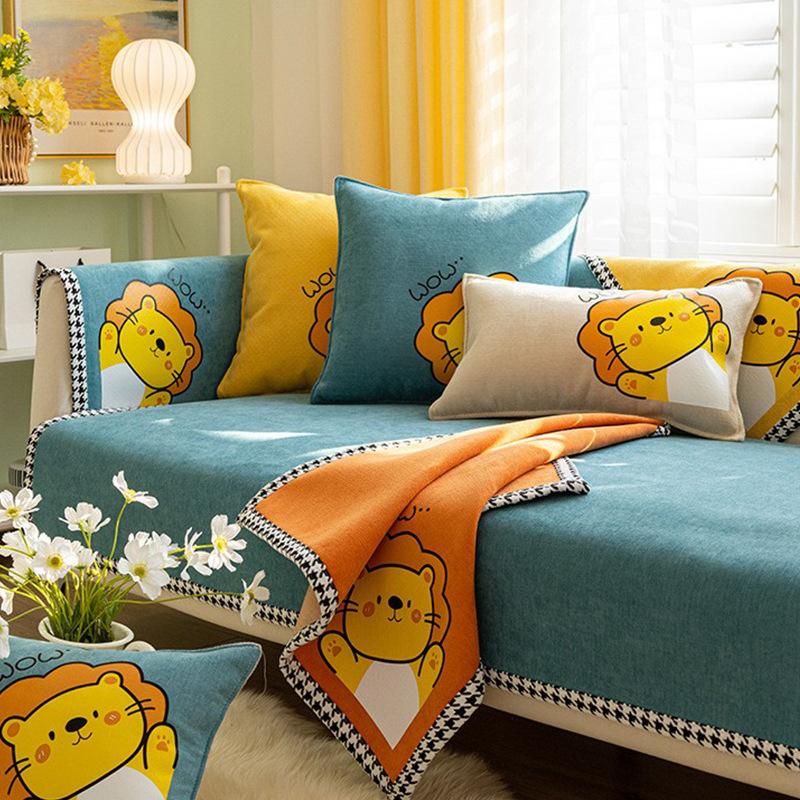 Chenille Sofa Cushion Four Seasons Universal Non-Slip High-End Cushion Nordic Simple Modern Version