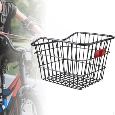 Bicycle Bike Metal Wire Rear Storage Basket Accessories Easily Install Cargo for Riding