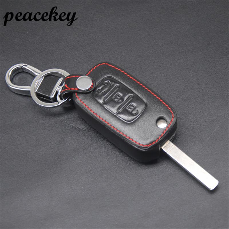 

Leather Remote Control Car Key Cover Case Holder For Lada Vesta Sedan Largus Kalina Granta 3Button Flip Key L1236 Key Case
