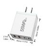 4 Port USB Charger Total 55W Type C Fast Charge Mobile Phone Adapter For iPhone Samsung Xiaomi Huawei Quick Charge Wall Charger