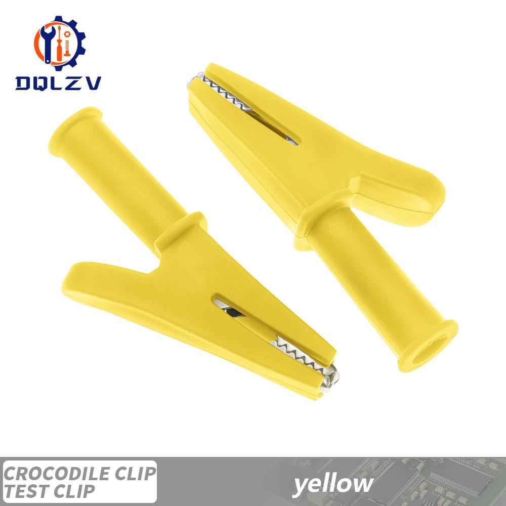 5PCS 30A 1000V Plastic Opening 10MM Round Handle Crocodile Test Adapter Clip Probe Pen Test Alligator 4mm Banana Plug Insulated