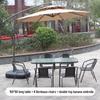 Outdoor Rattan Dining Set with Umbrella
