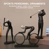 Modern Abstract Craft Resin Athlete Statue Sport Figure Figurine Elegant Sport Theme Sculpture Office Home Living Room Decor