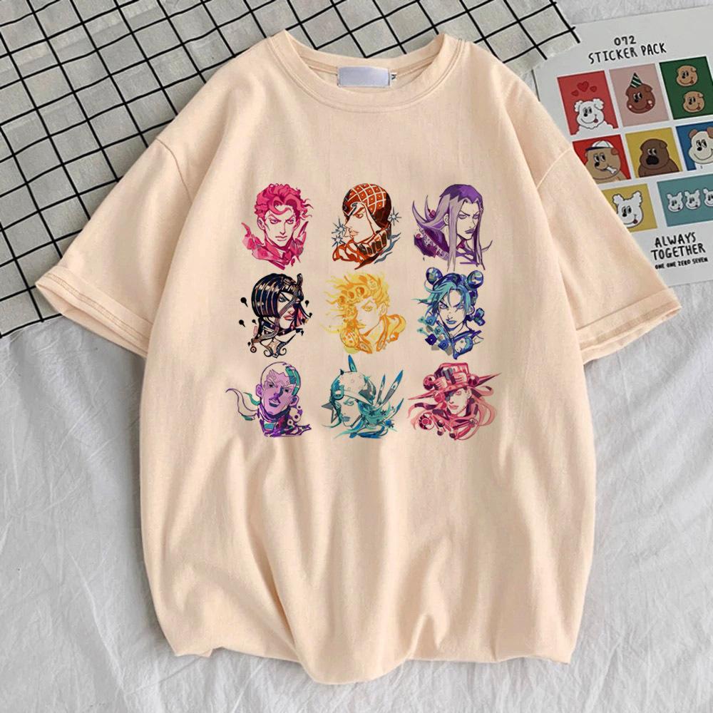Jojo Bizarre Adventure Steel Ball Run t shirt teen Punk hip hop aesthetic Gothic Trendy top tees Digital Y2k Classic