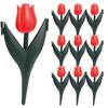 12pcs Plastic Fence Fence Garden Patio Tulip Multi Color Outdoor Hedge Fence Decorative Stakes Outdoor Garden Yard Decor