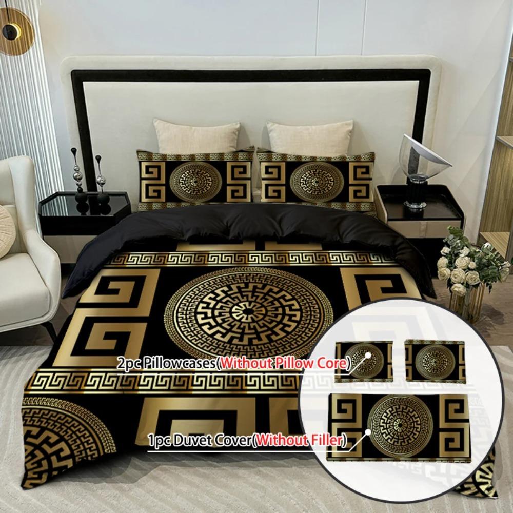 3PC European Style Disc Duvet Cover Comfortable Bedding Set Digital Printing Four Seasons Home Decor