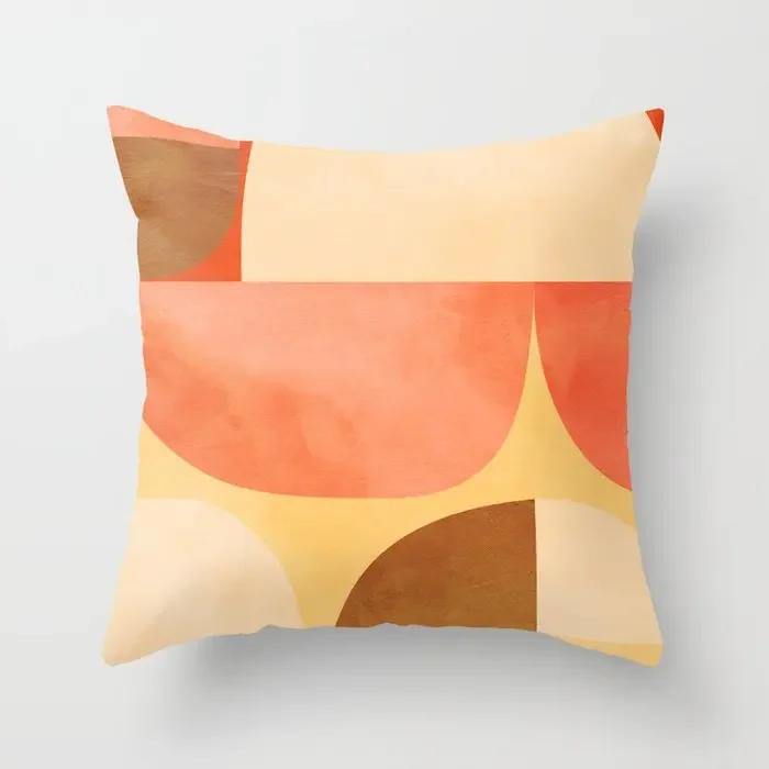decorative Home pillow case Cushion covers 45*45 nordic 40*40 40x40cm 50x50cm Morandi Shape Geometric Abstract Bed 45x45 Yellow