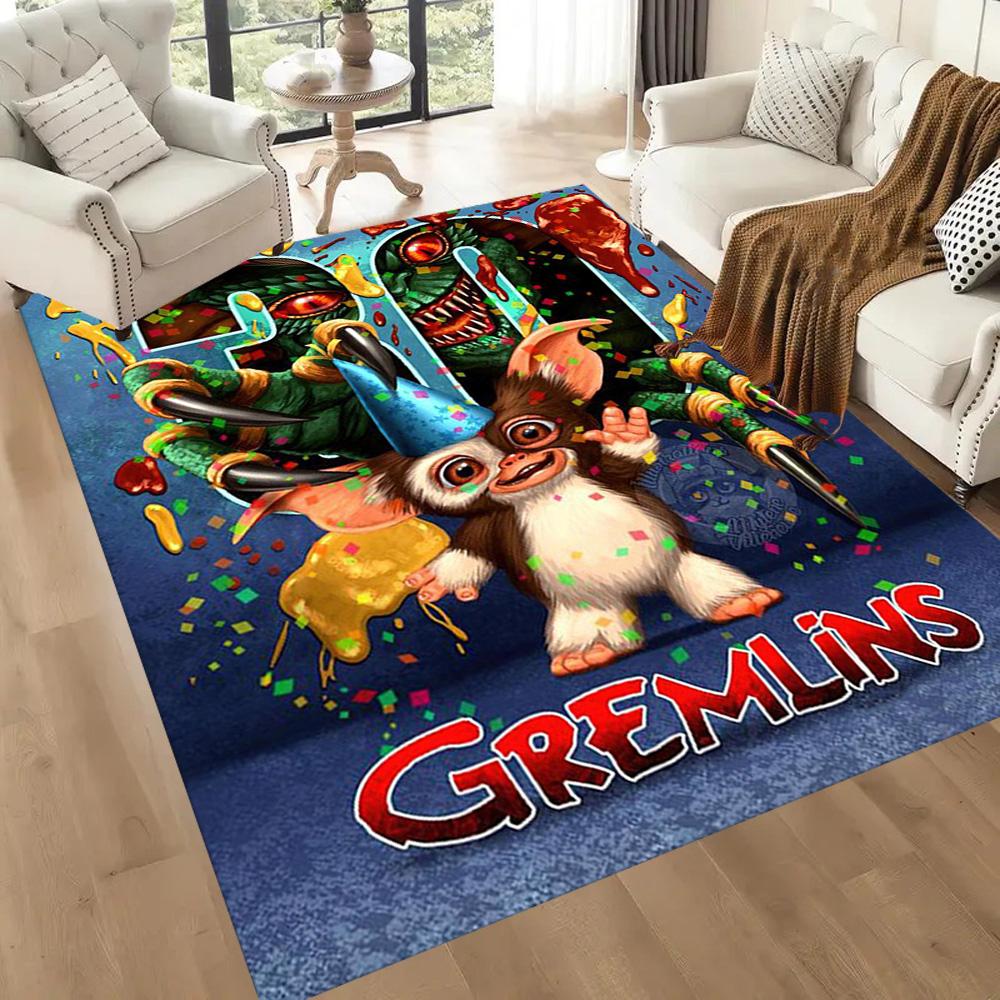 Gremlins 30th Anniversary Poster Square rugs are a great choice for living rooms, bedrooms, home décor, and as gifts.