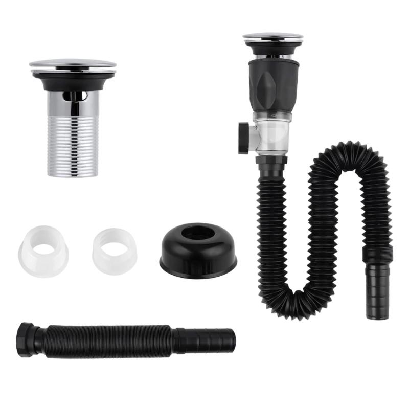 

3 in 1 Sink Drain Assembly Featuring Hair Filter Anti Odor Cores Quickly Drain for Various Sinks Leakproof Design 1