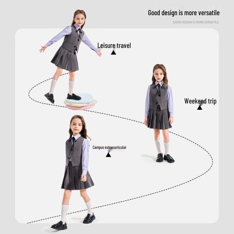 Girl's British Academy Formal Suit & Vest Collection