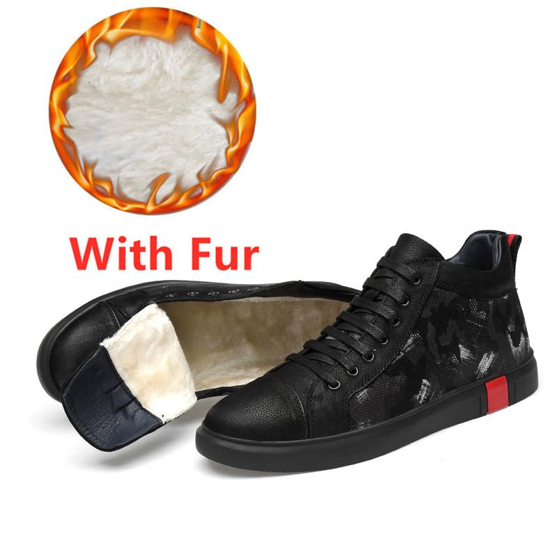 

Мужские ботинки Зимние на шнуровке Мужские кроссовки Модные из натуральной кожи Нескользящие Теплые Ботильоны Повседневная обувь Ручной работы Роскошные ботинки 42