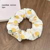 5pcs/1pc Elegant Boho Chic Fabric Scrunchies with Fruit Prints - Perfect for Ponytails, Buns & Styling Accessories