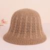 New Summer Knitted Hollow Sun Hat Foldable Sunscreen Bucket Hat Beach Vacation Fashion Bucket Hat