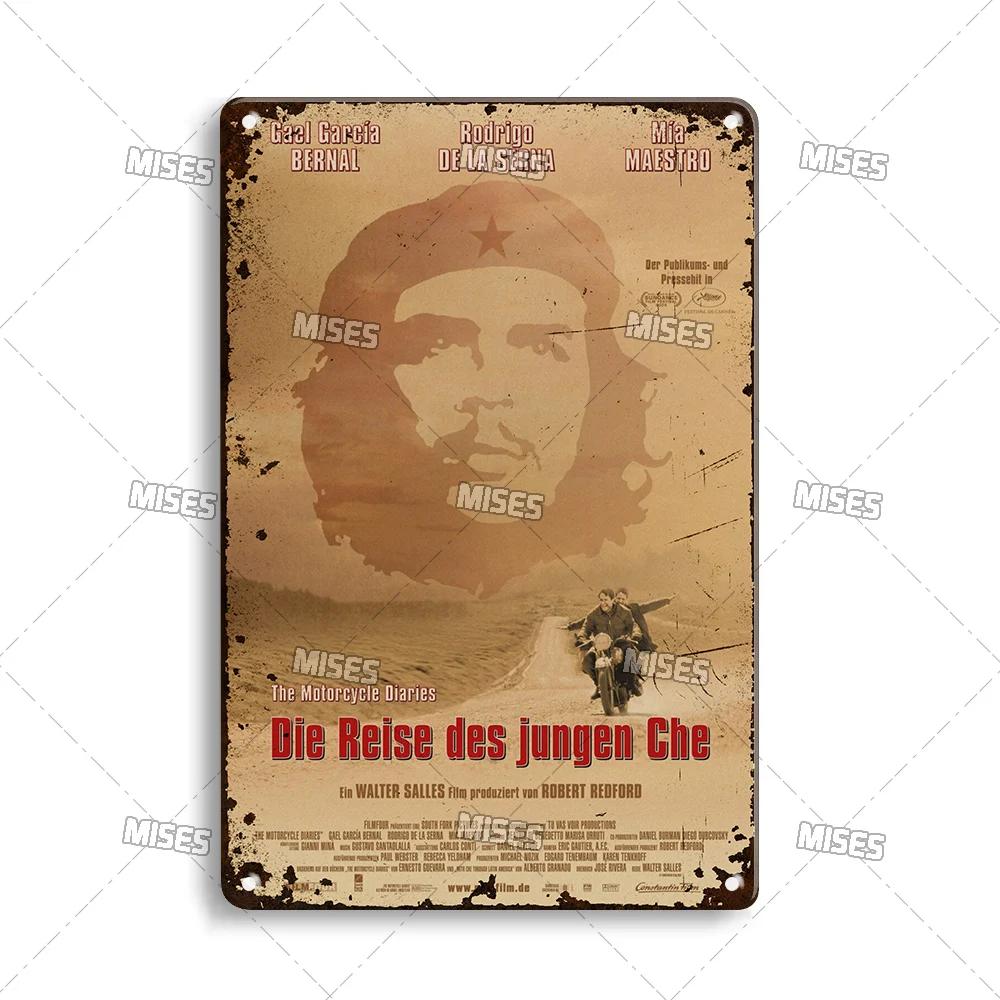 MISES 2008 Klassisk Film Che Guevara Metallaffisch Gammal Metallplåt Retro Metallplatta Väggplatta Hemklubb Industriell Dekor