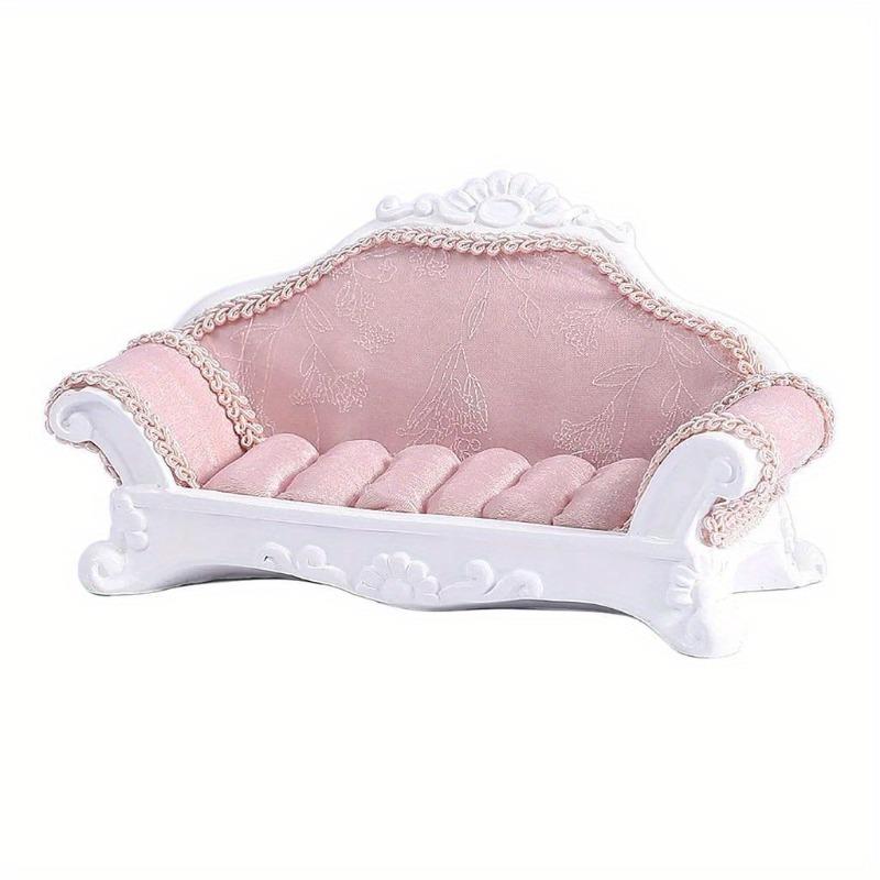 

1PC Sofa Furniture Box Storage Box Ring Organizer Display 5 Slots Wedding Gift розовый