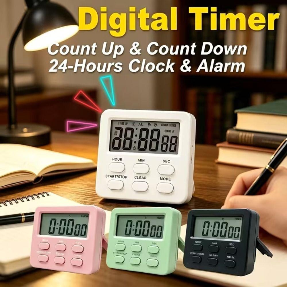 Large LCD Display Countdown Timer Dual-Mode Kitchen Timer Stand Digital Timer  Fitness