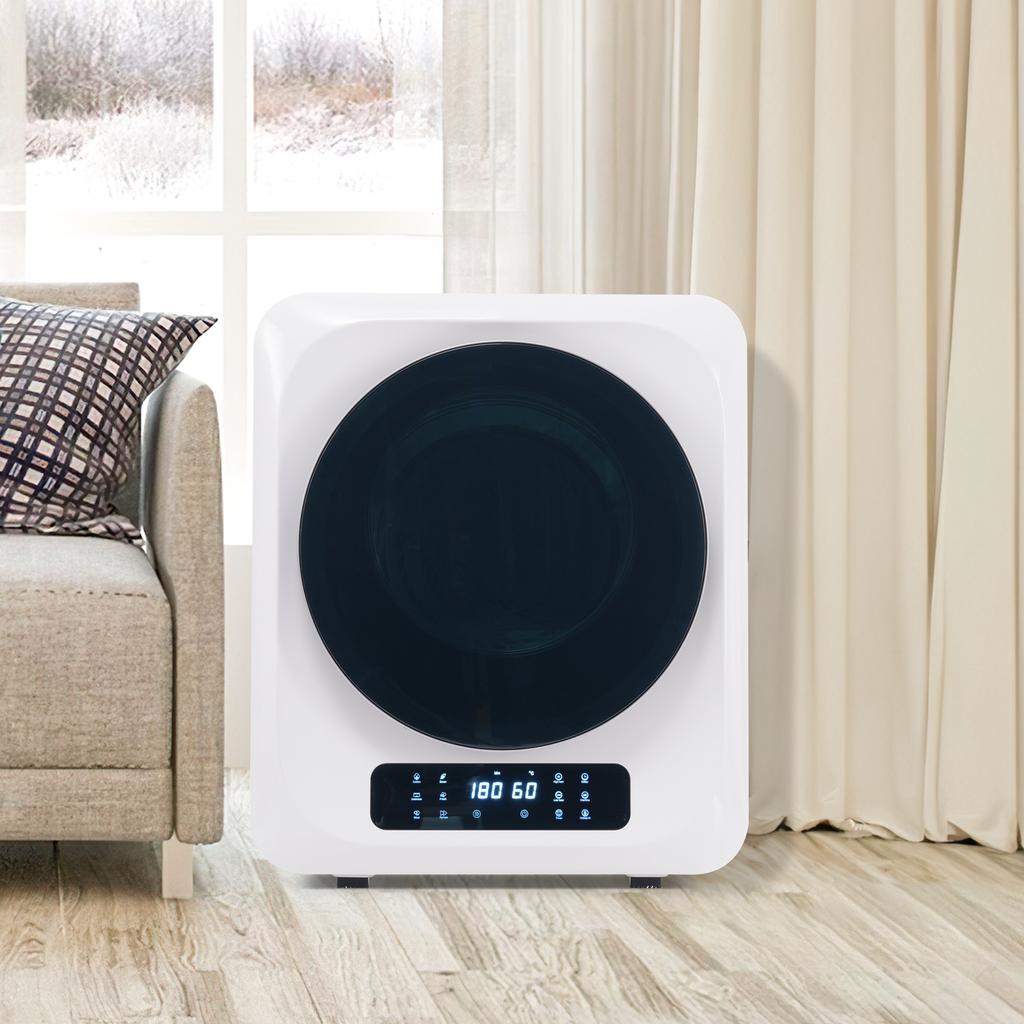 Sèche-linge à évacuation, acier inoxydable, 3 kg, en réalité jusqu'à 4 kg, 850 W, filtration multiple, 6 programmes. Protection contre la surchauffe, montage mural [Classe énergétique G]
