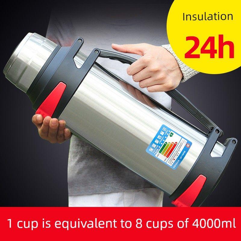 Extra Large Capacity Vacuum Cup Portable 4000Ml Water Cup 5000 Ml Summer Vacuum Cup Outdoor Large Water Kettle