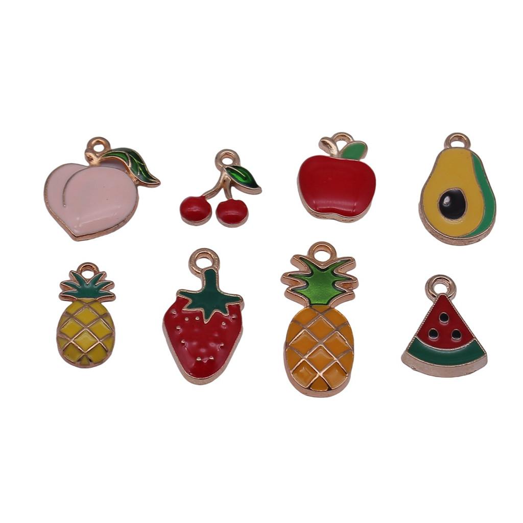 Enamel Charms Fruit Pendants For Food Themed Boy Girl Jewelry Making