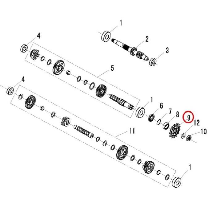 

1 шт. Ведущая звездочка 11T HS250 для UTV Hisun 250CC P013000224110000 22308-013-0000 11 зубьев Замена деталей