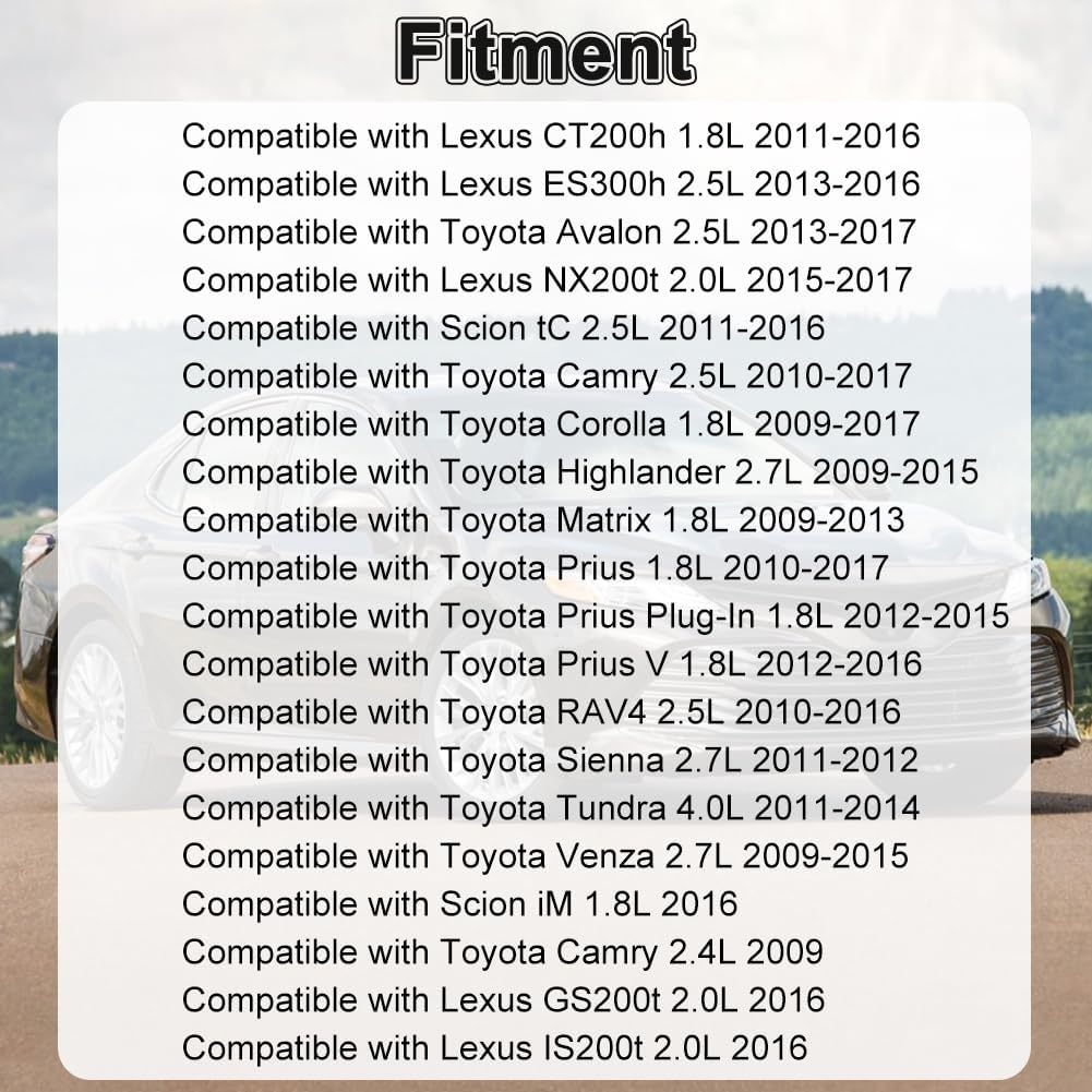 2PCS Engine Variable Valve Timing (VVT) Solenoid Intake Exhaust Compatible with Lexus ES300h GS200t Toyota Avalon Camry Corolla Highlander Scion iM