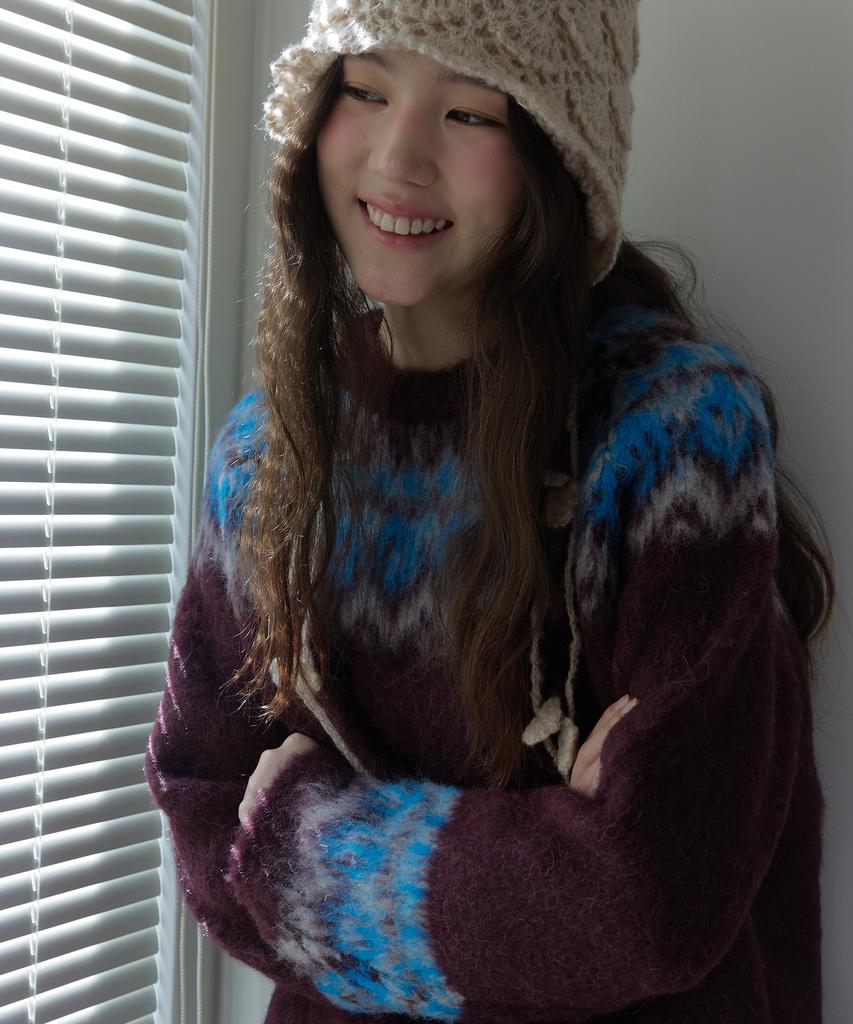 SSEMI Nordic Brushed Round Knit(Wn)