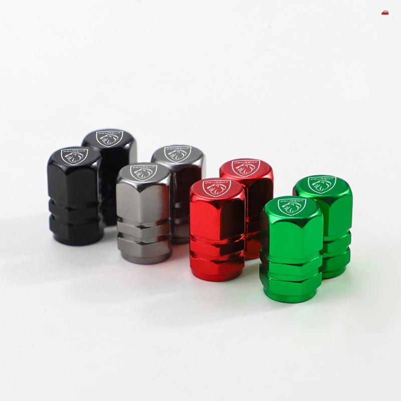 4Pcs Car Tire Valve Caps Zinc Alloy Tyre Air Stems Cover For Peugeot 408 308 5008 208 2008 3008 Landtrek Rifter 508 301 108 608