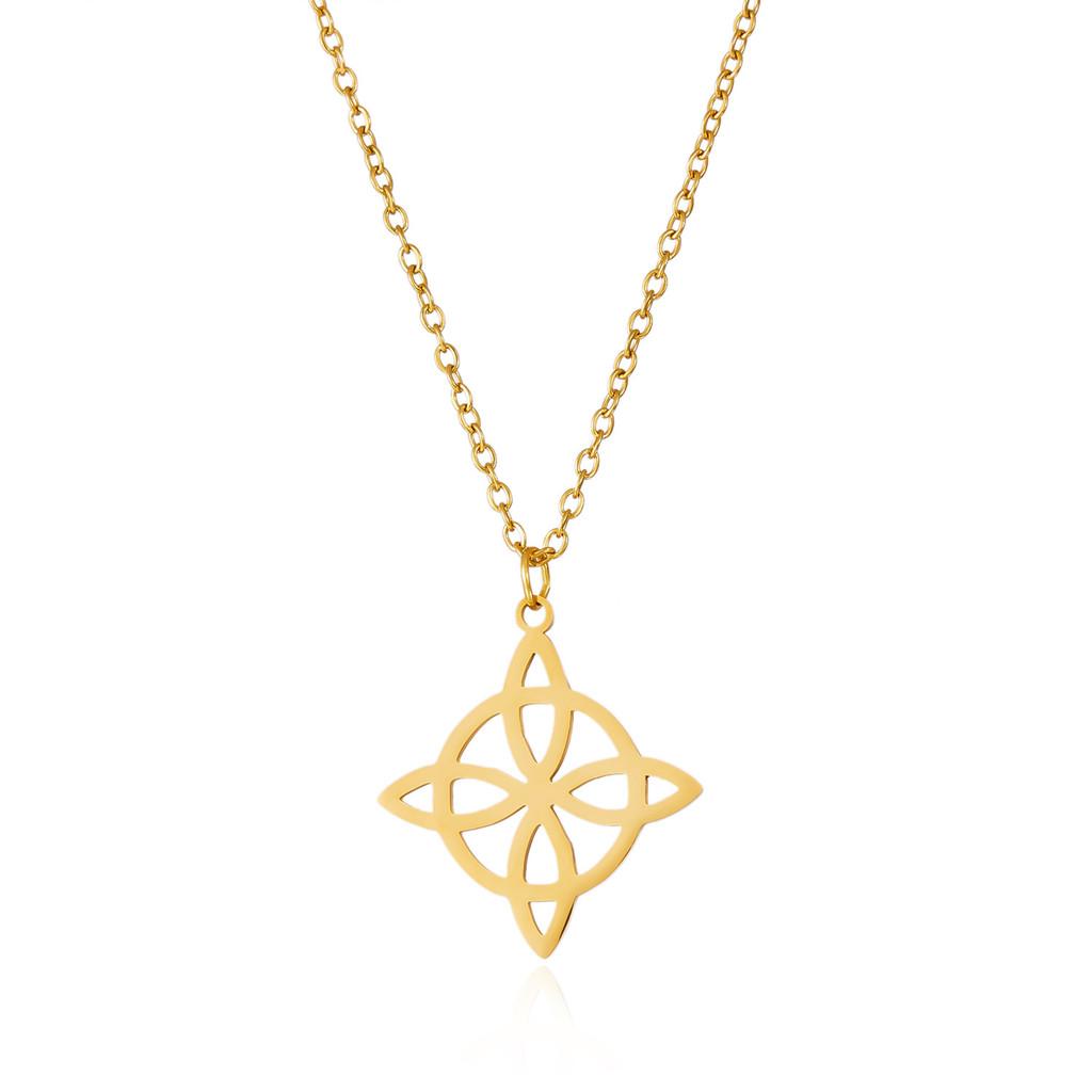 Minimalist Floral Lady Necklace With Stainless Steel For Fashion Casual Wear