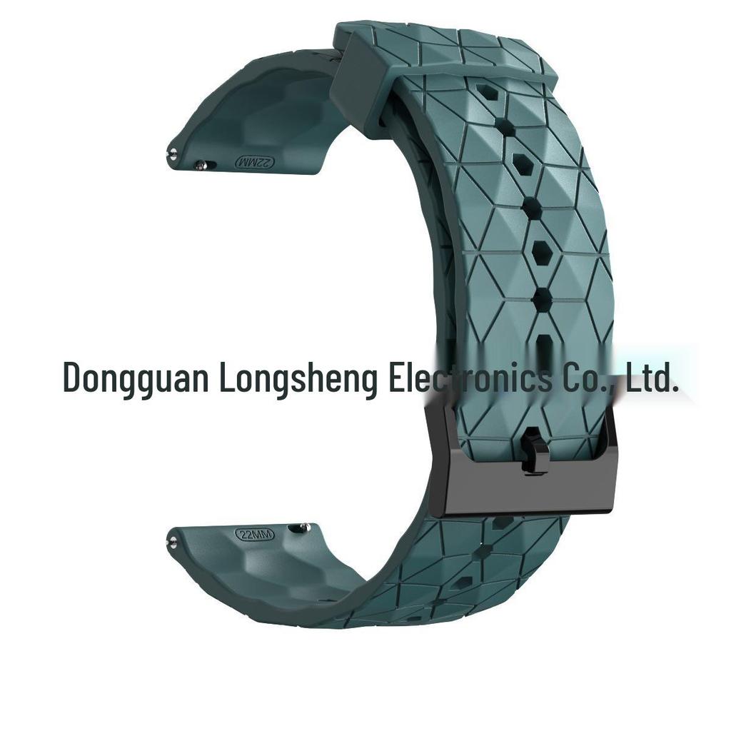 Football Pattern Universal Silicone Strap for Samsung Watch5, Huawei Watch GT, Garmin, Polar (20/22mm)