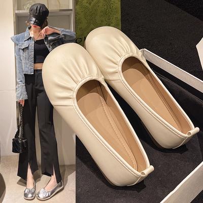 Fashion Genuine Leather Spring Autumn Handmade Flats Ballerina Shoes Women Loafers Comfortable Soft Leather Women Flats Shoes