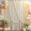 DIY Wedding Simulated Plastic Pearl Backdrop Wall Decor Faux Large Pearl Beaded Garland White Ball Pendant & Figurine 5.5cm/8cm