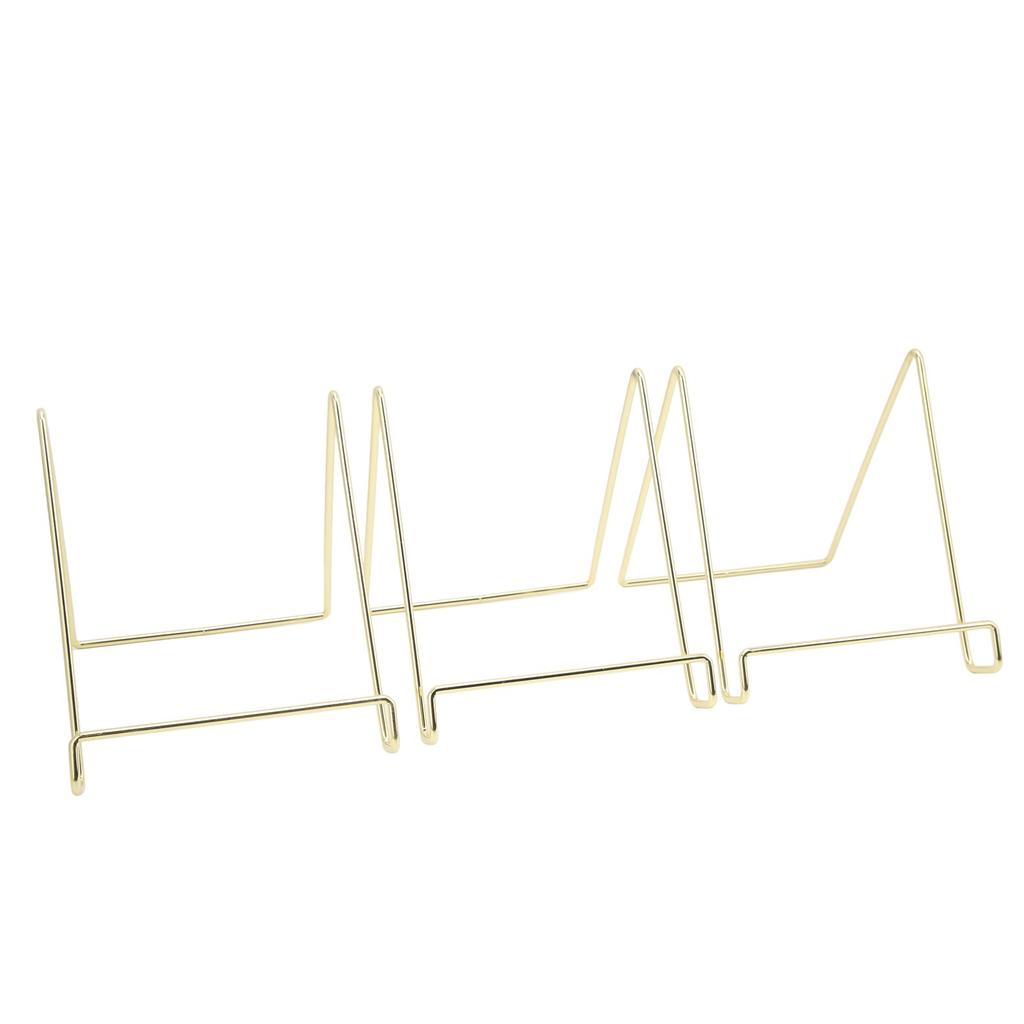 3 stk Tallerkenstativ Multifunksjonelt Slitesterkt Metall Stabilt Bred Anvendelse Enkelt Design Bokstativ for
