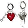 Elegant Heart Key Rings Bag Decoration Alloy Keychain Jewelry for Bags Car Keys