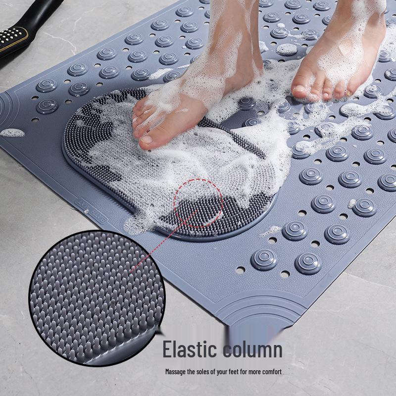 Anti-Slip PVC Bathroom Mat: Massage, Waterproof, Stain-Resistant Floor Mat with Suction Cups for Home or Hotel Use