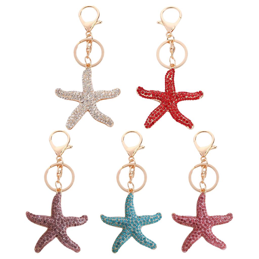 Glittering Marine Creature Keychain Strong Alloy Jewelry for Handbag Embellishment