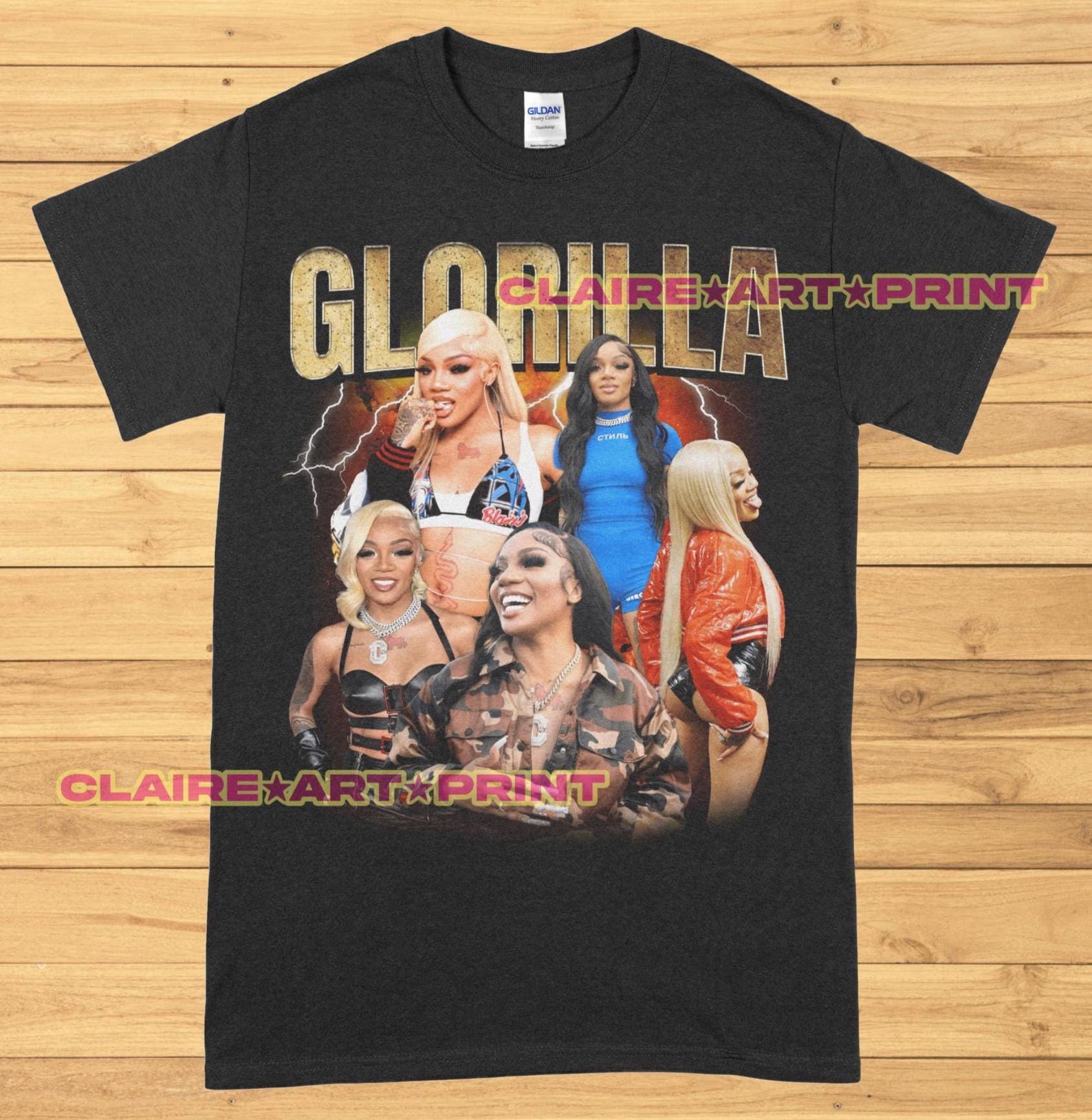 Glorilla Vintage Style 90 s Bootleg T-Shirt - Retro Gorilla Graphic Tee 3XL