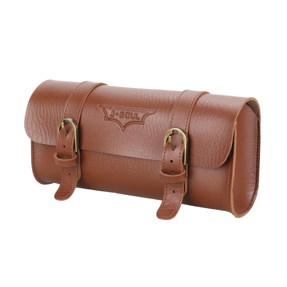 New PU Leather Retro Bicycle Tail Bag Vintage Personalized Vintage Bike Bag Pouch Cycling Accessories Cycling Saddle Bag