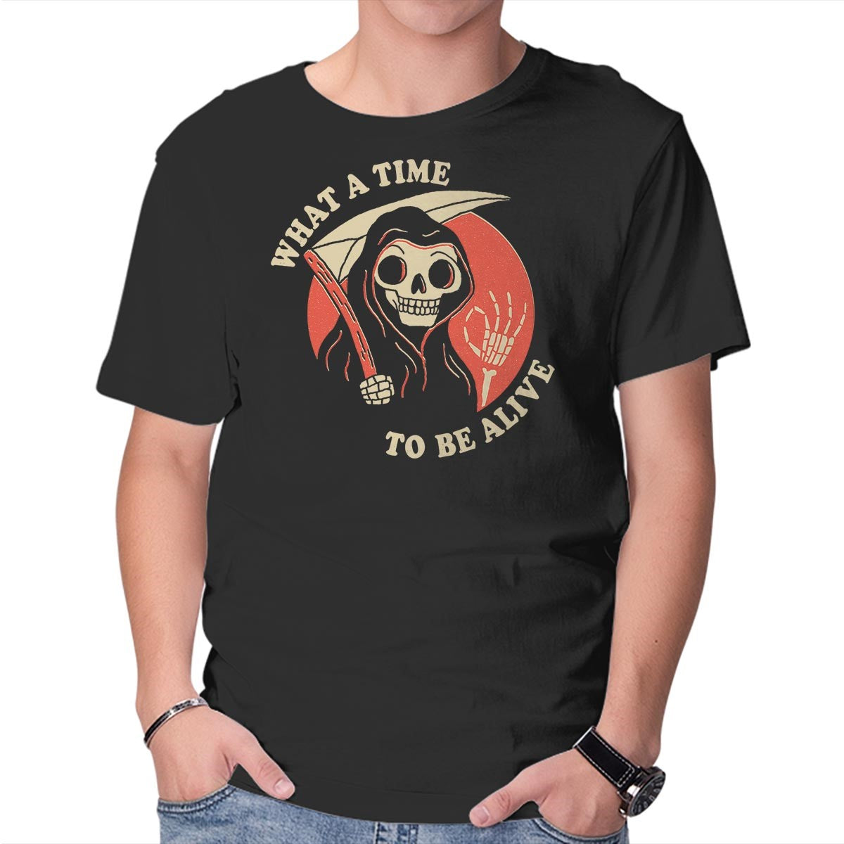 Unisex Crew Neck T-Shirt What a Time to Be Alive Graphic Short Sleeve Casual Tee XL