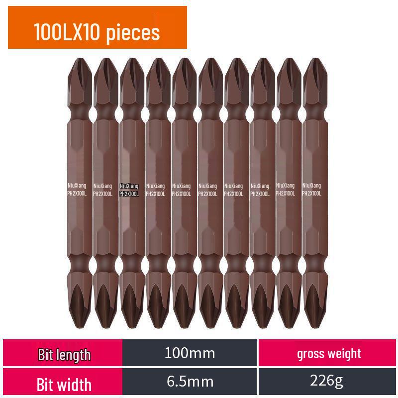 Magnetic Phillips Electric Screwdriver Bit Set with Extended Heads
