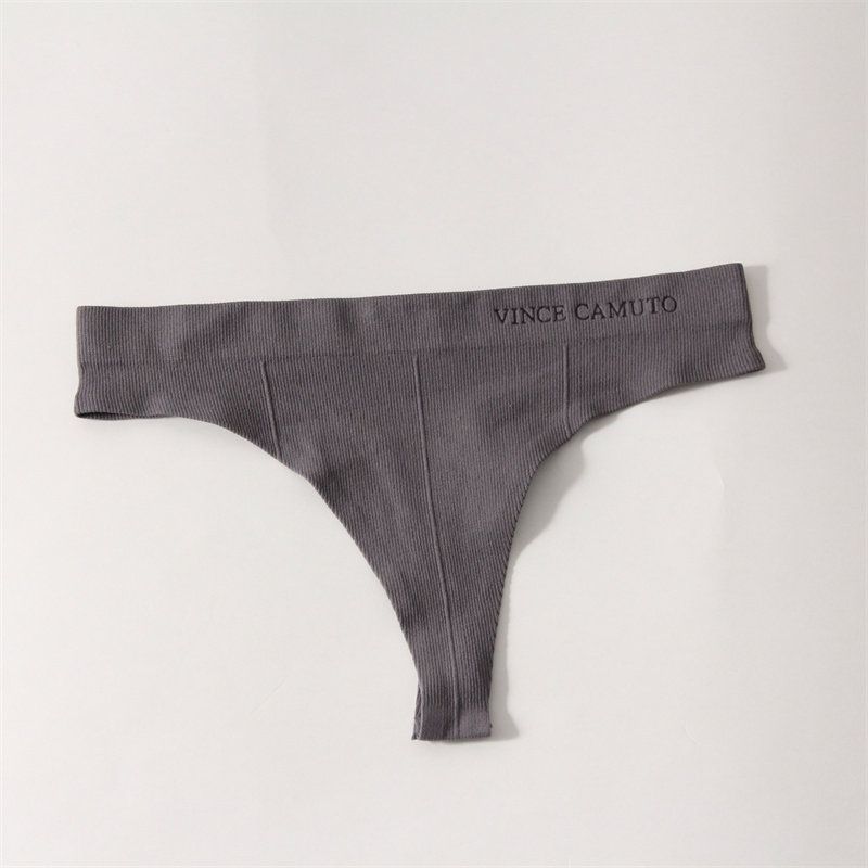 

European and American Orders! High Waist Rib Quick-Drying Sports Underwear Women s Nylon Fabric Breathable Running Yoga Fitness T-Back Dark Gray S