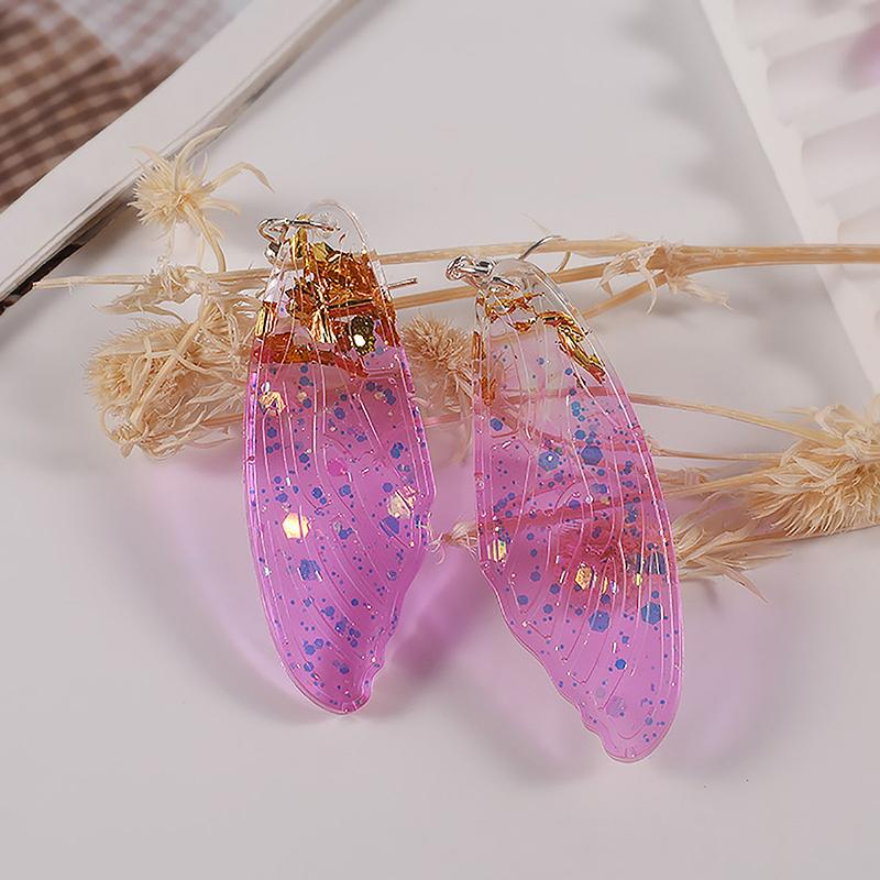 Diy Butterfly Wing Earrings Pendant Silicone Molds With Hole Jewelry Keychain Necklace Charms Ornament Epoxy Resin Casting Mould
