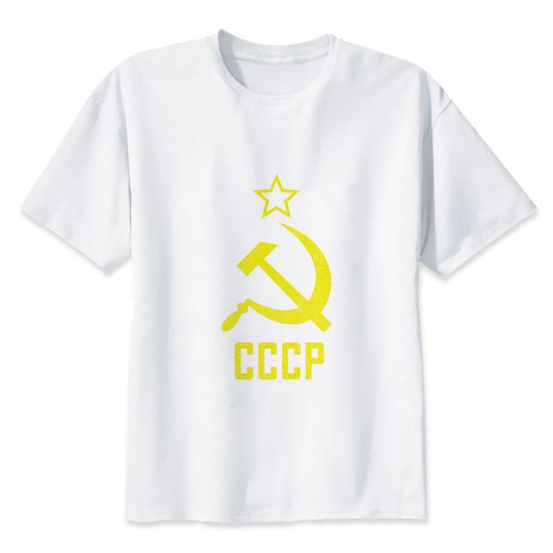 CCCP Russian T Shirt USSR Soviet Union KGB Moscow New Arrival Russia tshirt Fashion t-shirts Custom funny Design