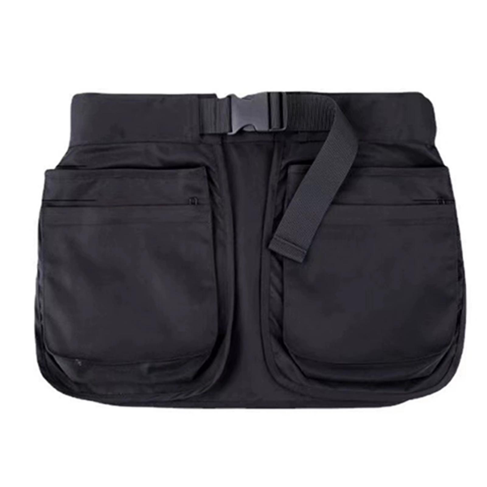 2025 Ins Многокарманная поясная сумка на молнии для улицы многофункциональная спортивная поясная сумка модная многоцелевая поясная сумка для улицы чёрный 5750₽