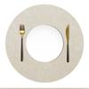 4 Pack 33cm Round PVC Placemats with Waterproof Coating and Thermal Insulation Suitable for Dining and Outdoor Use