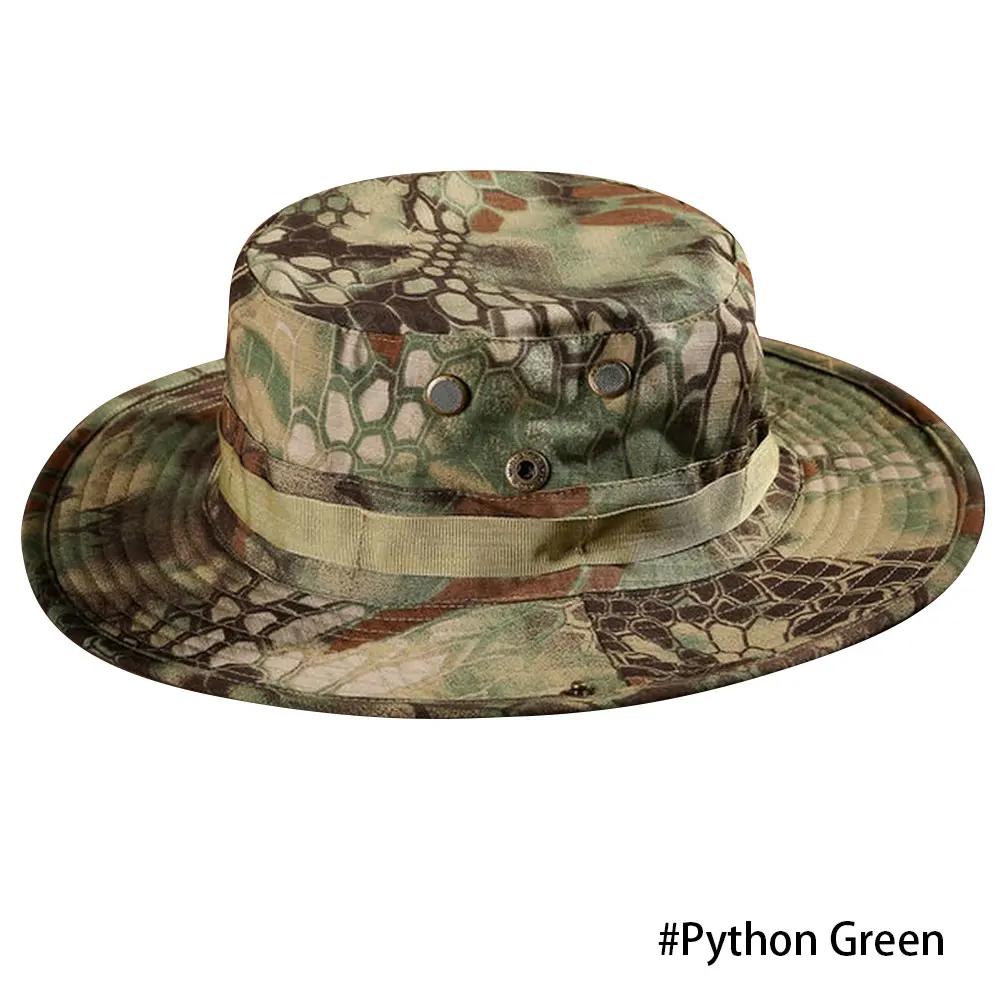 Men Hunting Hiking Outdoor Camo Sun Caps Camouflage Hat Tactical Bucket Hats Panama Summer Cap
